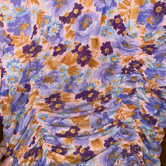 Sold- Zara Draped Floral Print Dress - Picture 6 of 9